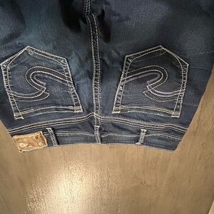 Silver Jeans Dark Blue Straight Leg Pants- length 30